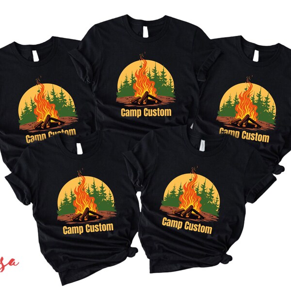 Custom Camping Shirts, Custom Adventure T-Shirt, Forest Graphic Tees, Cool Camp Outfit, Trendy Hiking Clothing, Custom Outdoor T-Shirts