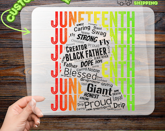 Juneteenth Empowerment DTF Transfer, African American Heritage Iron-On Decal, Red Green Pan-African Pride Heat Transfer Art