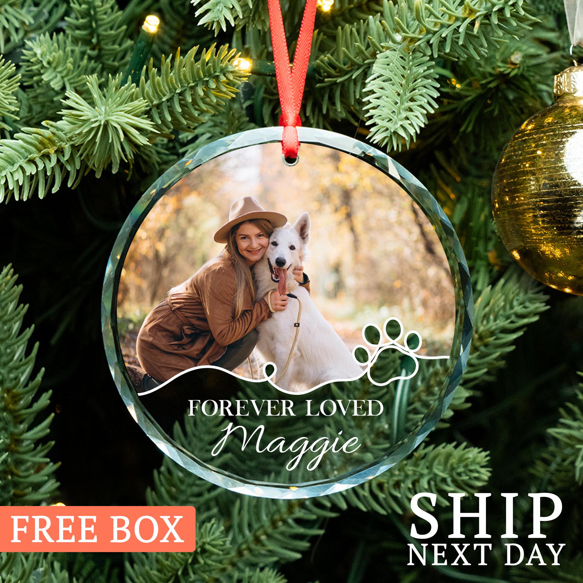 Forever Loved Ornament, Pet Memorial Ornament, Remembrance Ornament, Pet Keepsake, Christmas Ornament, Dog Mom Gifts, Pet Loss Ornament