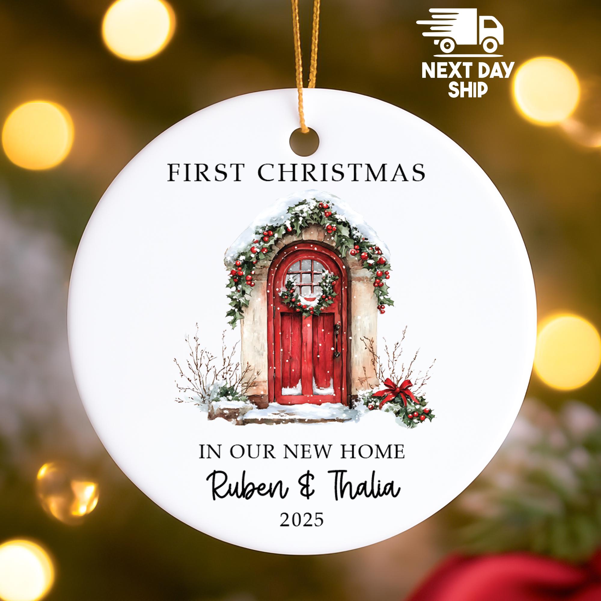 First Christmas in Our New Home Ornament, Personalized Couple's Keepsake 2025, Housewarming Gift, The Key to Holiday Joy