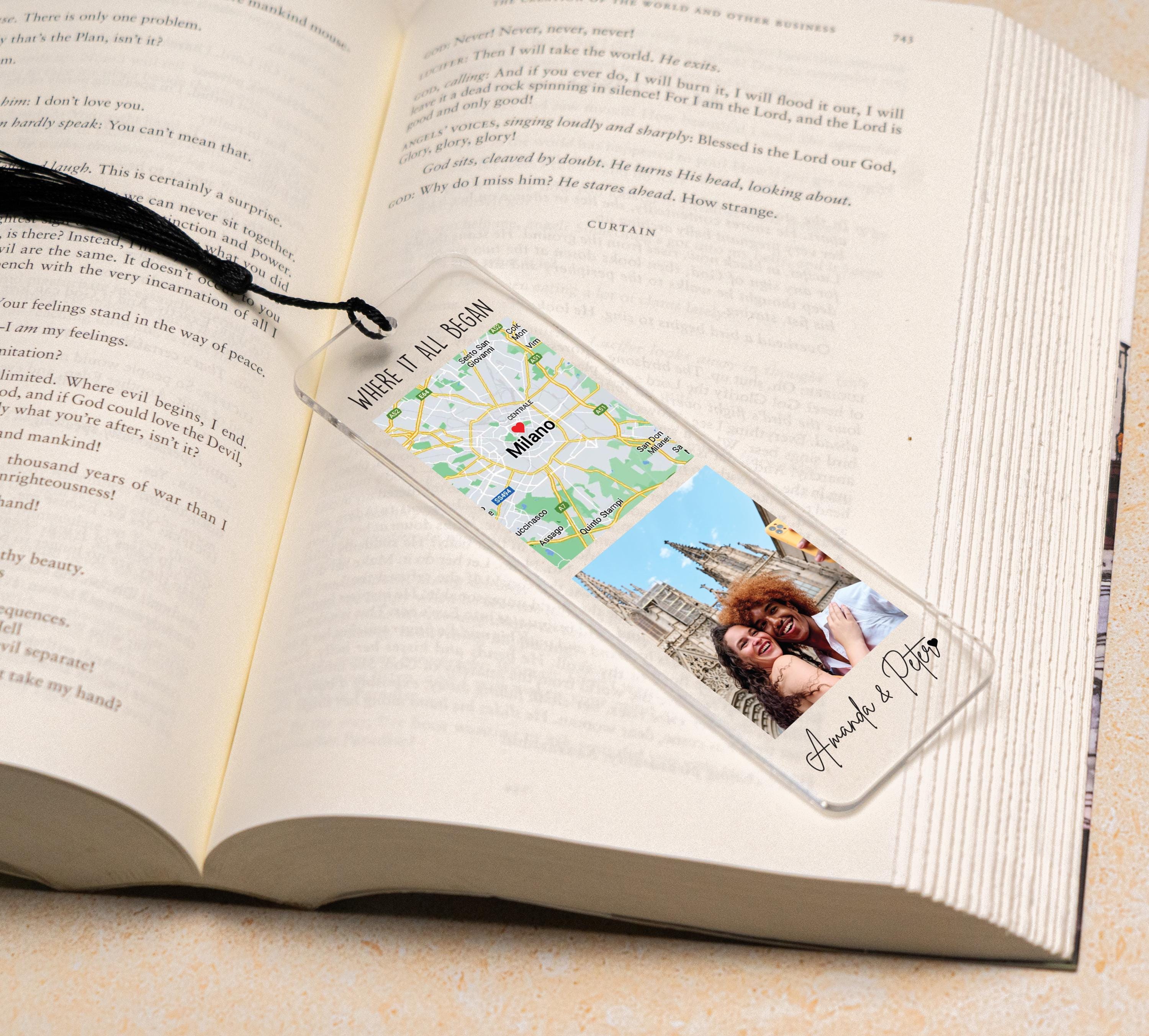 Custom Valentines Day Bookmark, Couple Anniversary Gifts, Map Bookmark, Valentines Day Bookmark, Where It All Began, Gift for Girlfriend