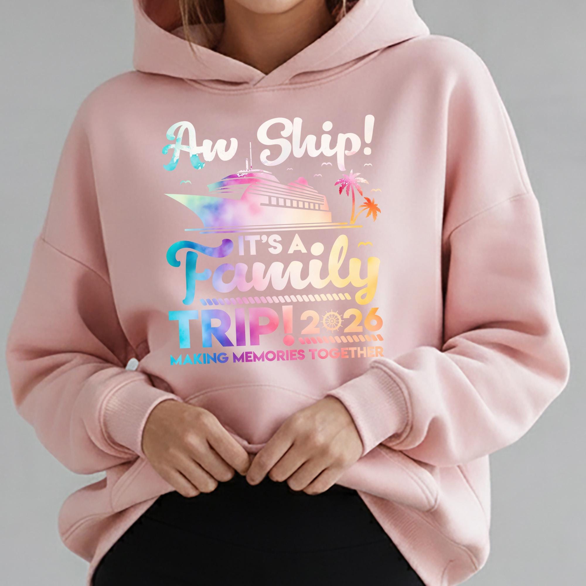 Aw Ship Family Trip 2026 DTF Transfer Decal, Cruise Vacation Heat ...