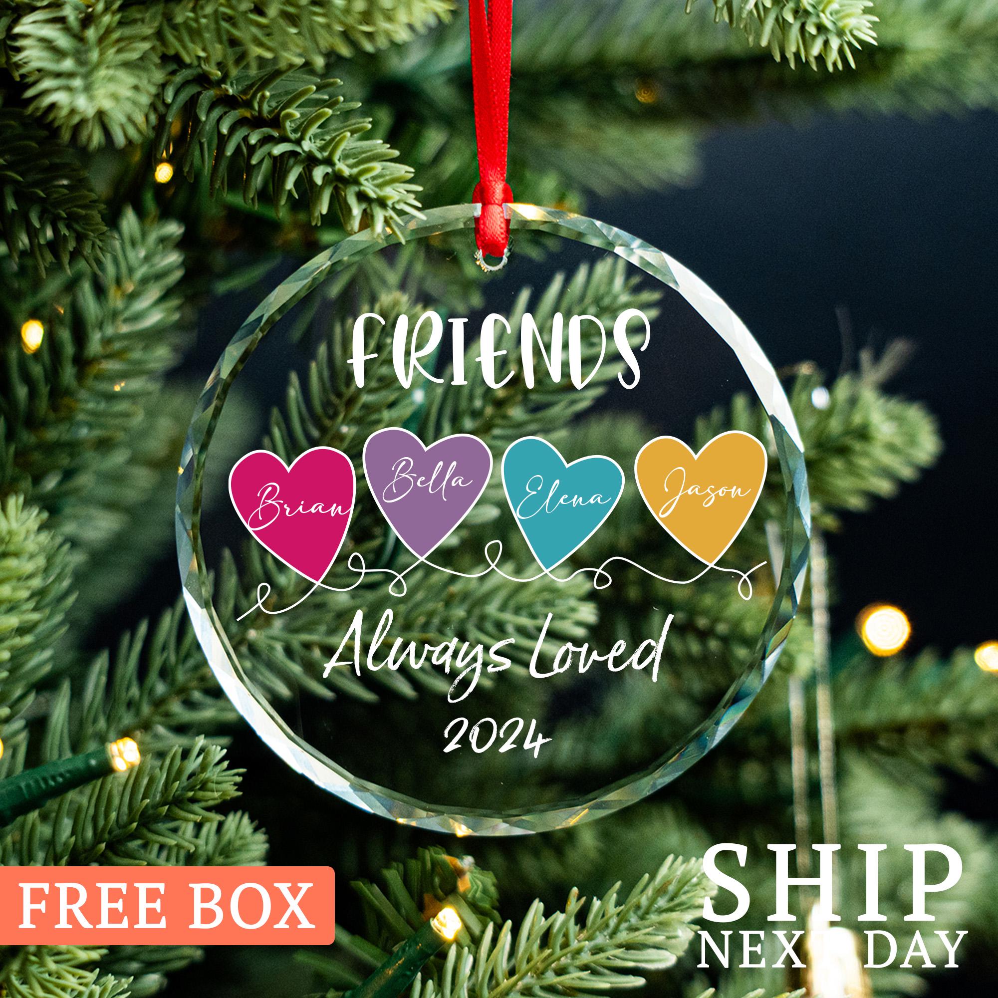Custom Best Friend Ornament, Besties Christmas Ornament, Personalized Friendship Ornament, Christmas Gift, Sisters Ornament, Gift For Girls
