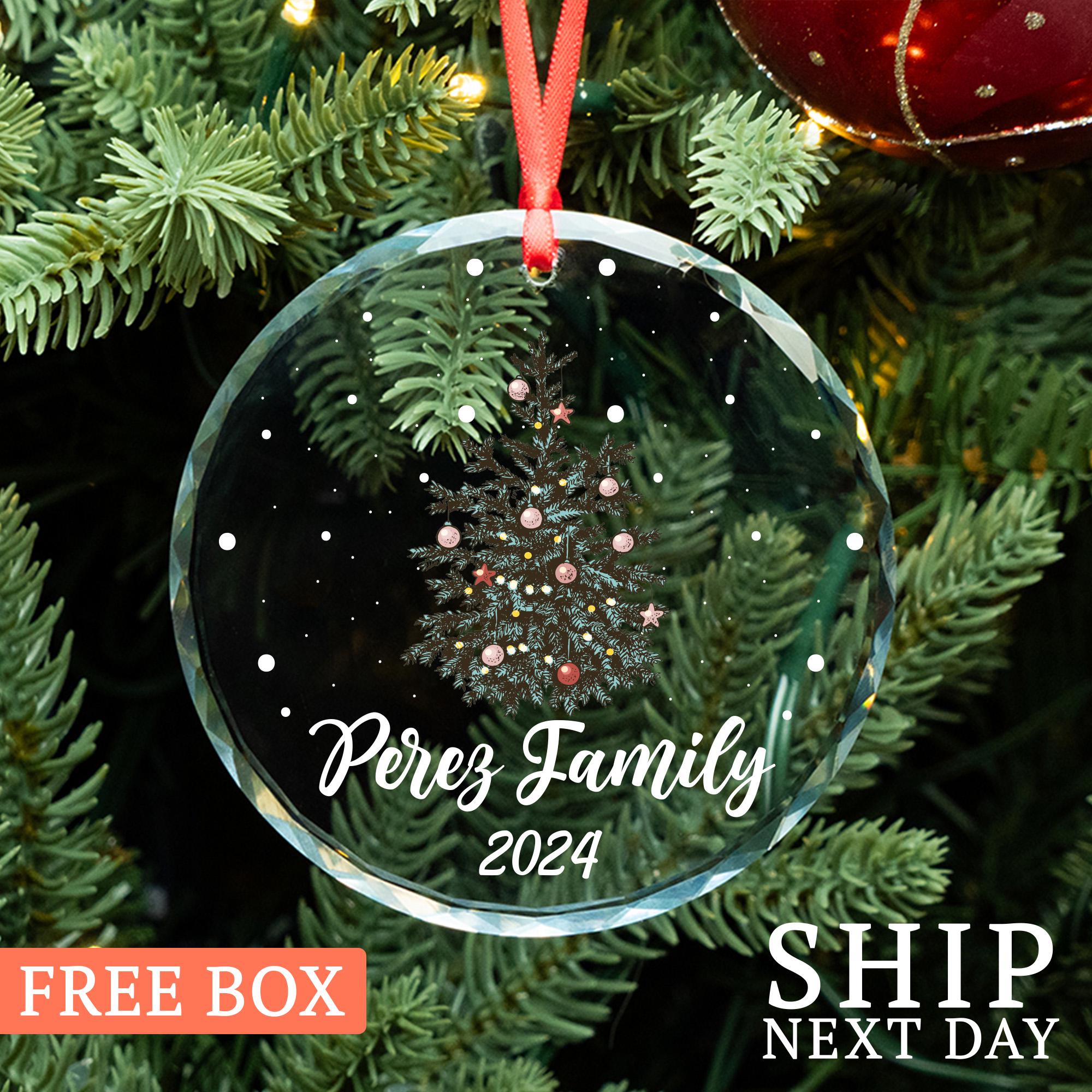 Personalized Family Ornament, Family Tree Ornament, 2025 Home Decor, Christmas Gift Ornament, Family Name Ornament, Custom Name Ornament