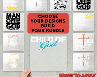 Christian DTF Transfer, Faith Based Bible Verse Iron On Transfer, Jesus Cross Scripture Heat Press Design, Religious Christian Tee Transfer