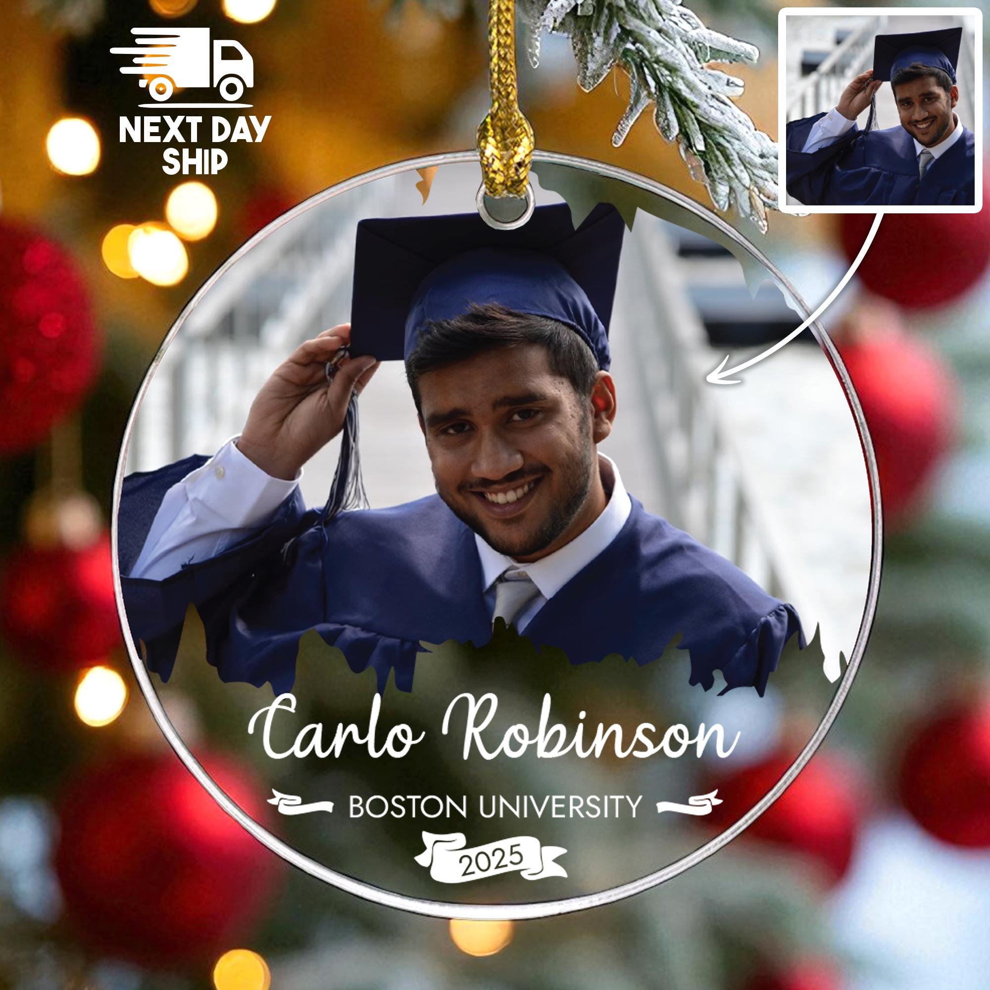 Personalized Graduation Photo Ornament 2026, Custom Name School Keepsake, Class of 2026 Gift, A Milestone Worth Celebrating