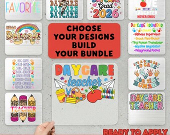 Daycare Teacher DTF, Childcare Provider Iron On, Preschool Teacher Heat Press, Daycare Life School Graphic DTF, Early Childhood Educator DTF