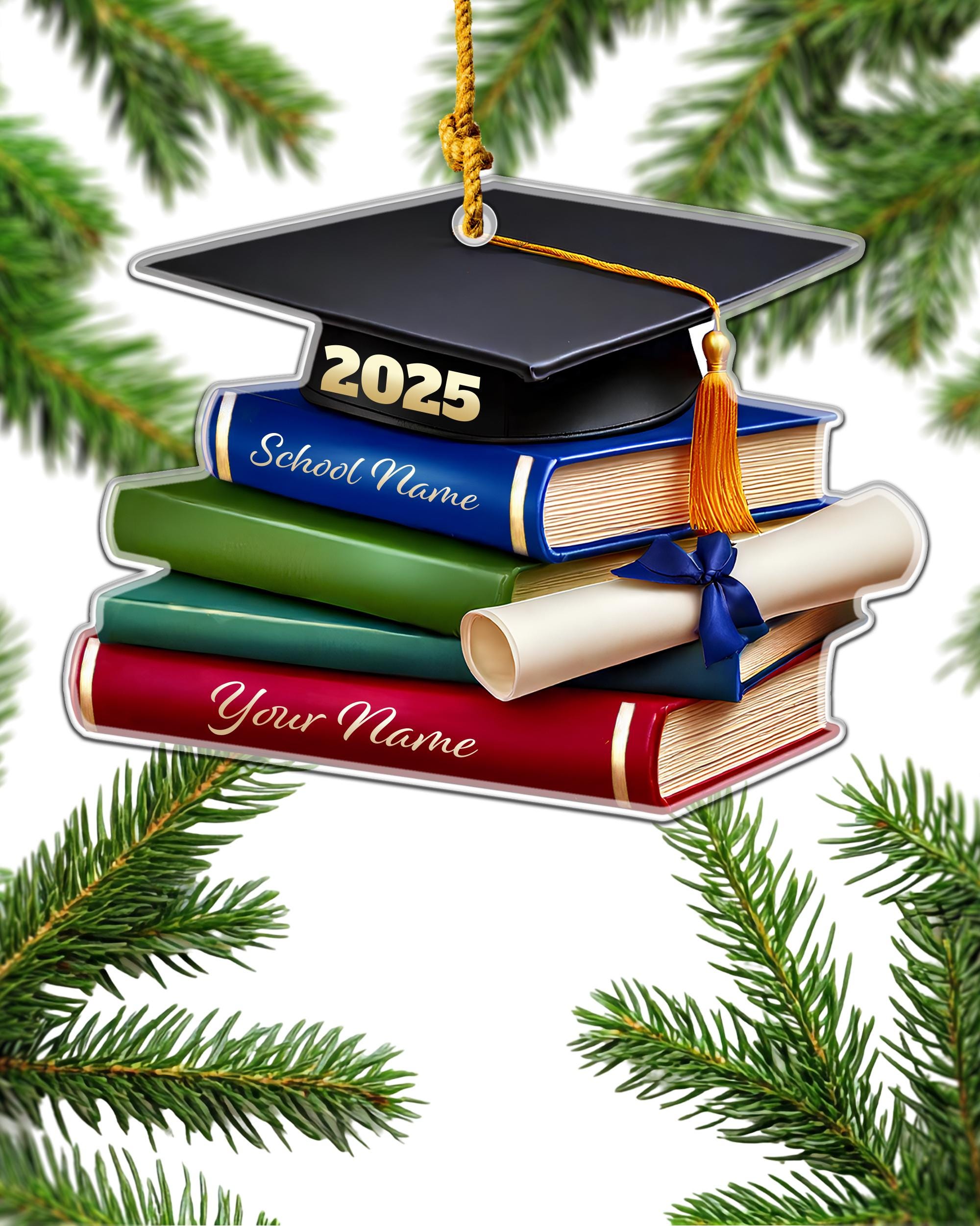Personalized Graduation Ornament, Class of 2026 Acrylic Keepsake, Custom Ornaments for High School Senior, College Grad, University Graduate