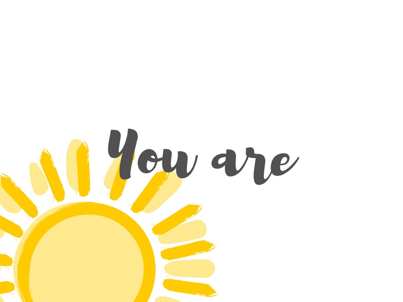 You Are My Sunshine Printable Nursery Quote 3 Piece Set Downloadable ...