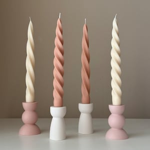 Vela cónica en espiral/Vela cónica moderna para bodas/Vela para centro de mesa de cena/Vela para cena/Vela decorativa/Vela cónica/Vela de cera de soja