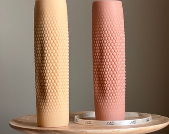 Tall Dotted Soy Pillar Candle | Minimalist Home Decor