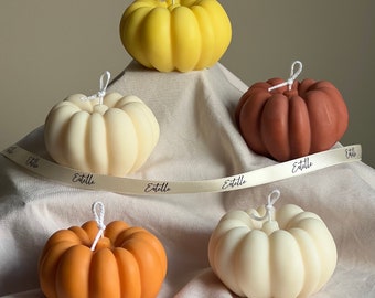 Handmade Autumn Pumpkin Soy Wax Candle: Spooky Season Decor
