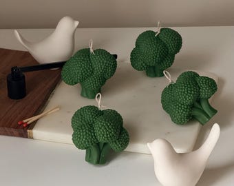 Handmade Broccoli Candle | Unique Food Candle Decor