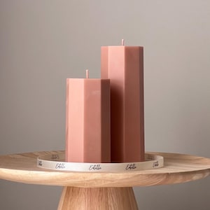Classic Hexagon Pillar Candle Set | Soy Wax Candle | Decorative Candle | Aesthetic Candle | Shaped Candle | Unscented Candles| Unique Candle
