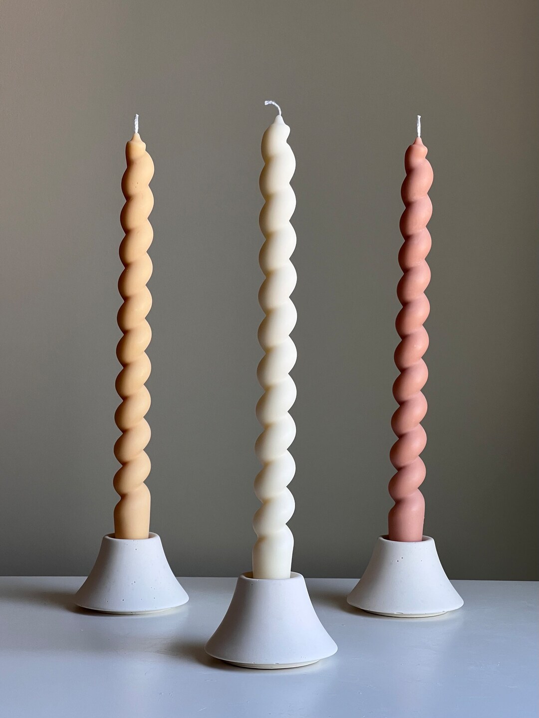 Tall Twisted Taper Candle Twisted Pillar Candle Shaped Candle Twisted