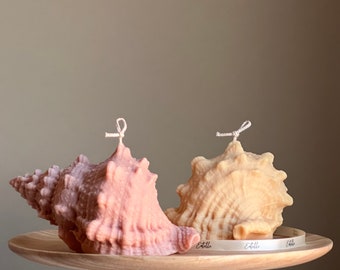 Large Seashell Soy Wax Candle: Unique Home Decor