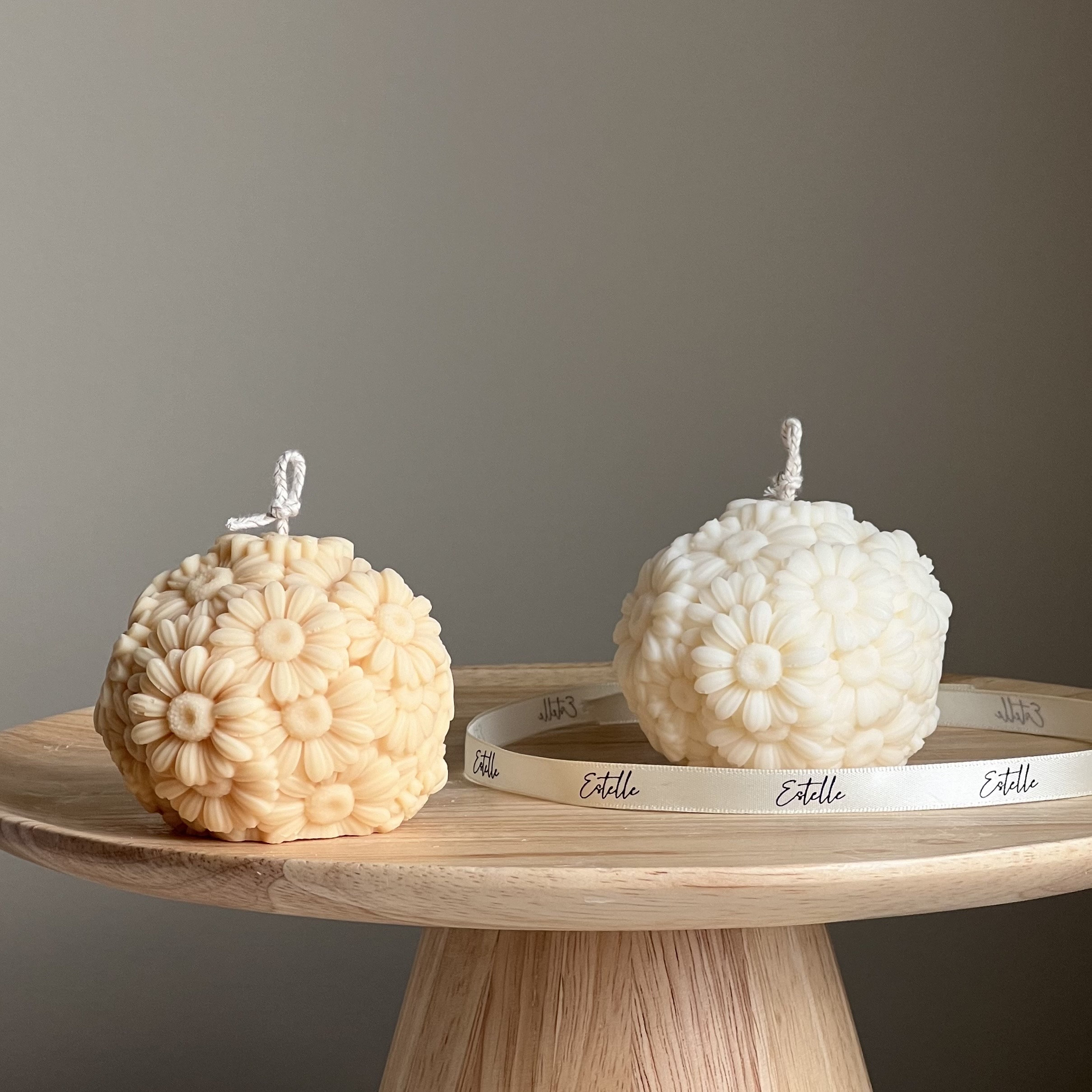 Handmade Soy Wax Gerbera Daisy Ball Candle Decorative Candle