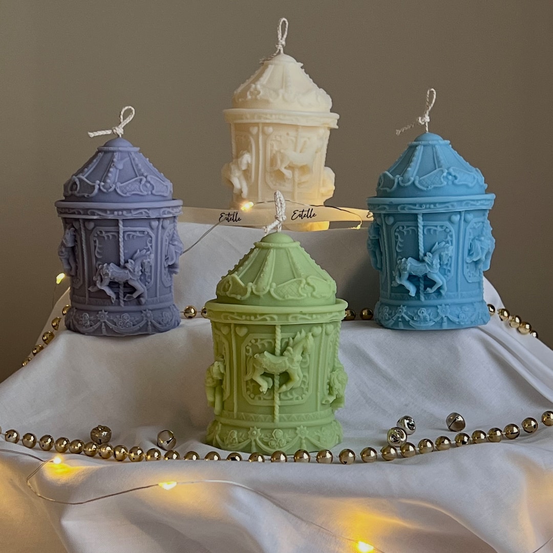 Hand Poured Christmas Carousel Soy Candle: Festive Decor - Etsy