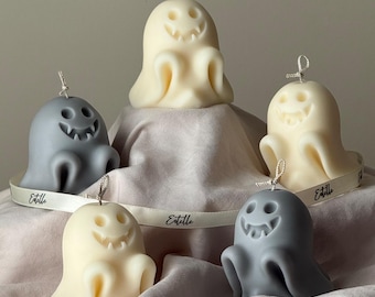Handmade Ghost Soy Candle: Halloween Decor