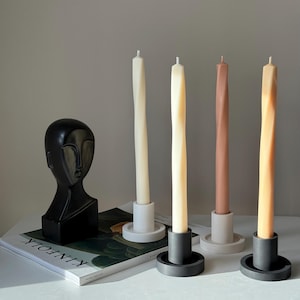 Vela cónica con forma de columna Greko / Vela cónica / Vela para la mesa del comedor / Vela para la cena / Vela decorativa / Vela cónica / Vela de cera de soja