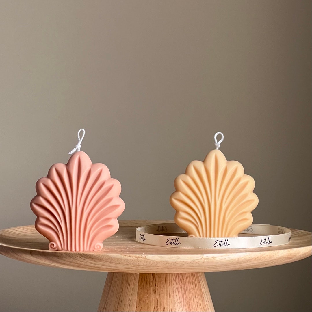 Handmade Shell Soy Candle: Sculptural Home Decor - Etsy