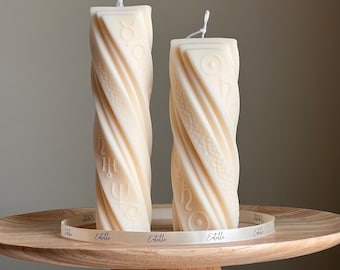 Astrological Pillar Candle: Soy Wax, Shaped Decorative Candle