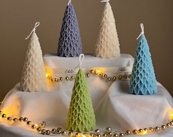 Handmade Soy Christmas Tree Candle: Festive Home Decor
