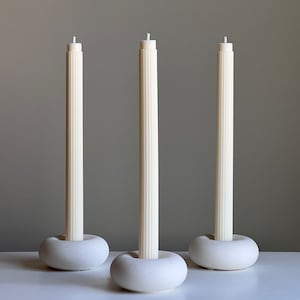 Donut Candlestick Holder | Taper Candle Holder | Wedding Decor | Jesmonite Decor | Candlestick Holder | Dinner Candle Holder| Christmas Gift
