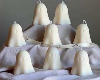 Handmade Halloween Ghost Candle | Sculptural Soy Wax Home Decor