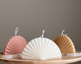 Origami Shell Candle | Ribbed Soy Wax Candle | Shell Candle | Aesthetic Interior Decor| Coffee Table Decor| Decorative Candle| Unique Gift|