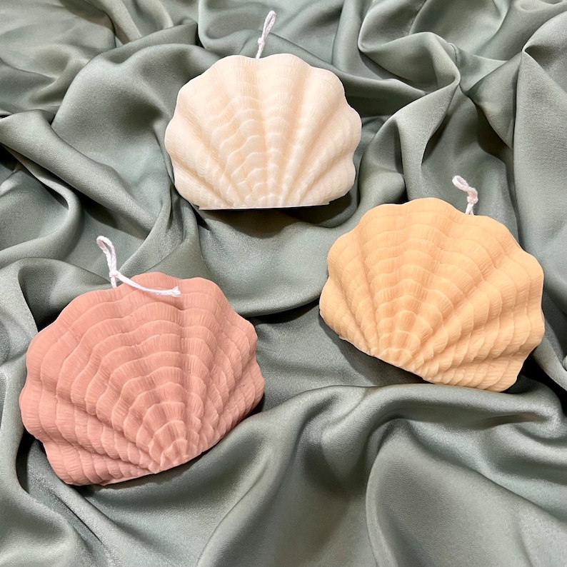 Large Soy Wax Clam Shell Candle | Home Decor - Etsy