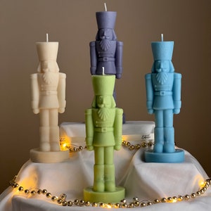 Nutcracker Candle | Handmade Gift | Cute Candle |Christmas Decor |Hand Poured Sculptural Candle| Aesthetic Festive Home Decor|Christmas Gift