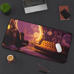 Dreamland Fantacy Desk Mat | XL Mouse Mat | Desk Decor Aesthetic | Neoprene Rubber Gaming Mat