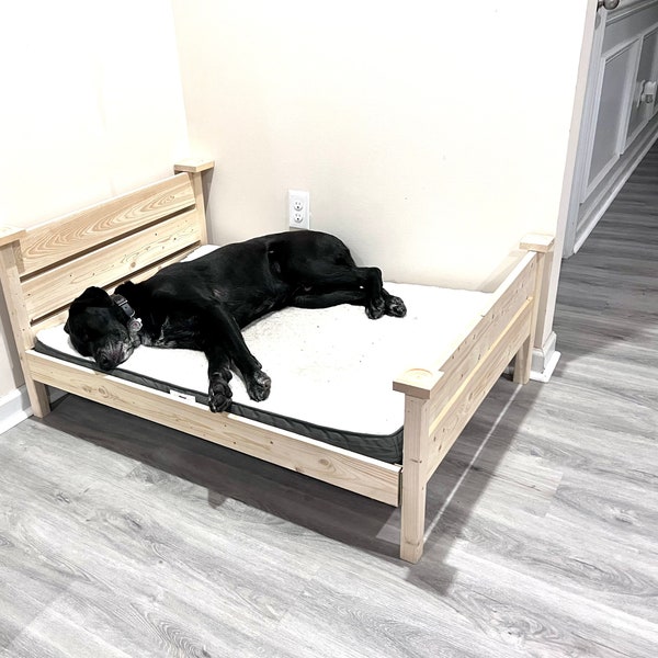 Wooden Dog Bed Etsy