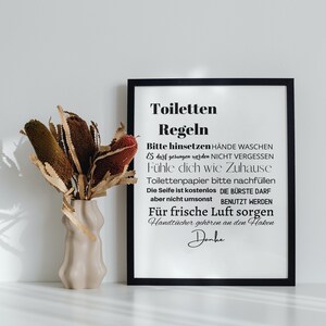 Toilet Rules Poster/Mural/Wall Art