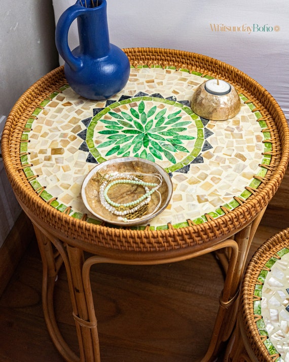 Rattan table round hotsell
