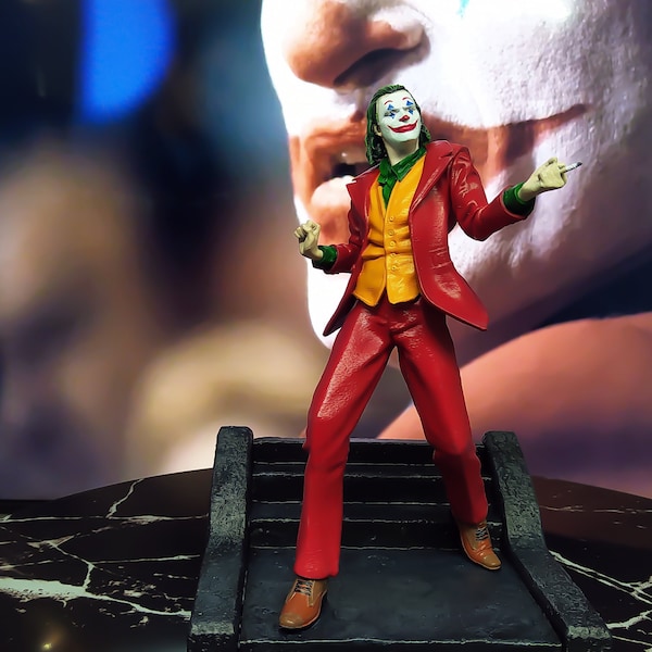 Figura Joker 25 cm / Joaquin Phoenix / Joker / joker baile en escalera I Figura de acción personalizada / Regalo