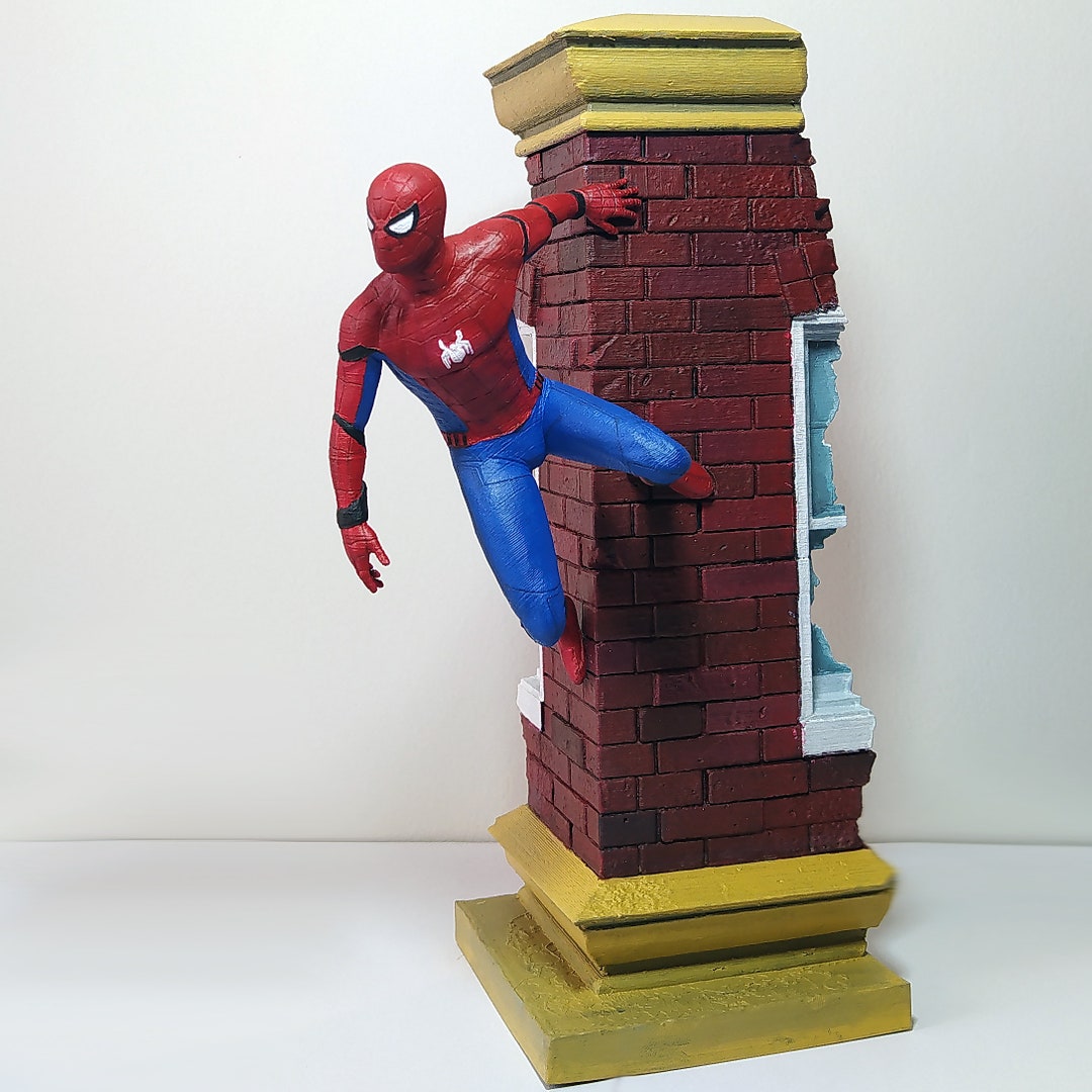 Estatua de SpiderMan, pared de hombre araña, impreso en 3D, personajes de  películas, juegos, figuras de hombre araña México