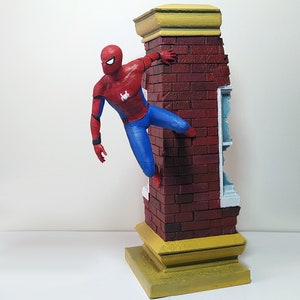 SpiderMan statue, spider man wall, 3D printed, Movie Characters, Games, spider-man figures