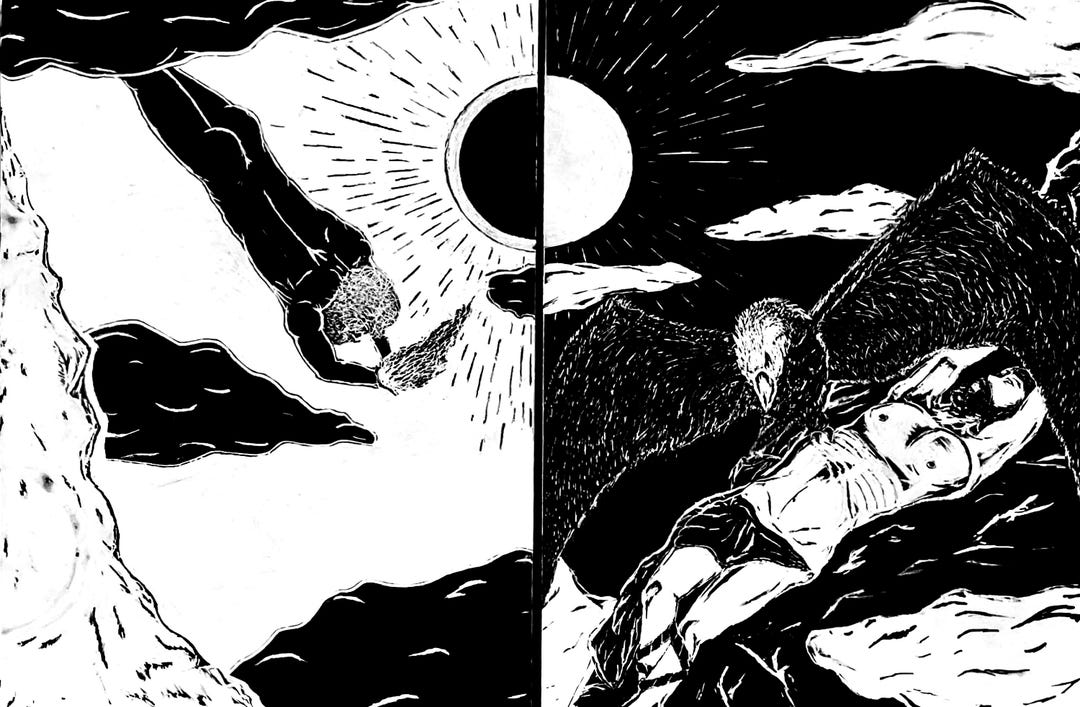 Prometheus Descending & Prometheus Atoning Fine Art Print 18in X 24in ...