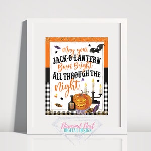 Jack O Lantern 8x10 Halloween DIGITAL DESIGN.