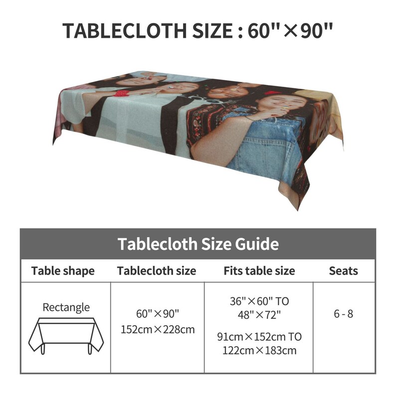 Personalized Tablecloths With Text Photo Logo Customized Etsy