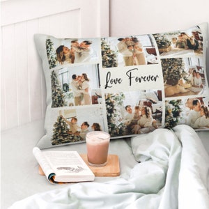 Custom Photo Collage And Text, 6 Pictures Pillow