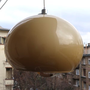 Very Large Caramel coloured Szarvasi Pendant Lamp