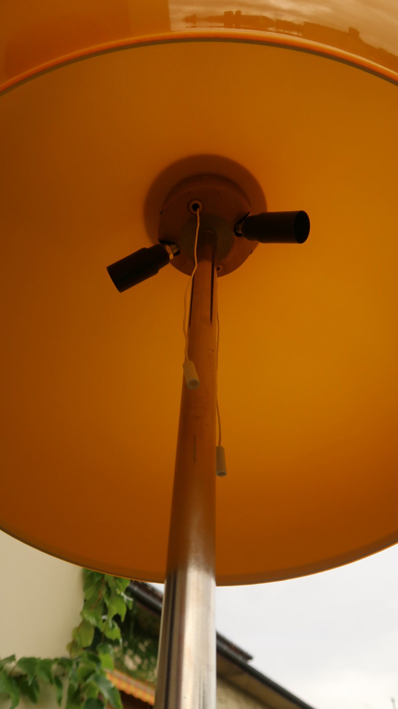 Lámpara de pie Starlux amarilla de los años 70 imagen 7