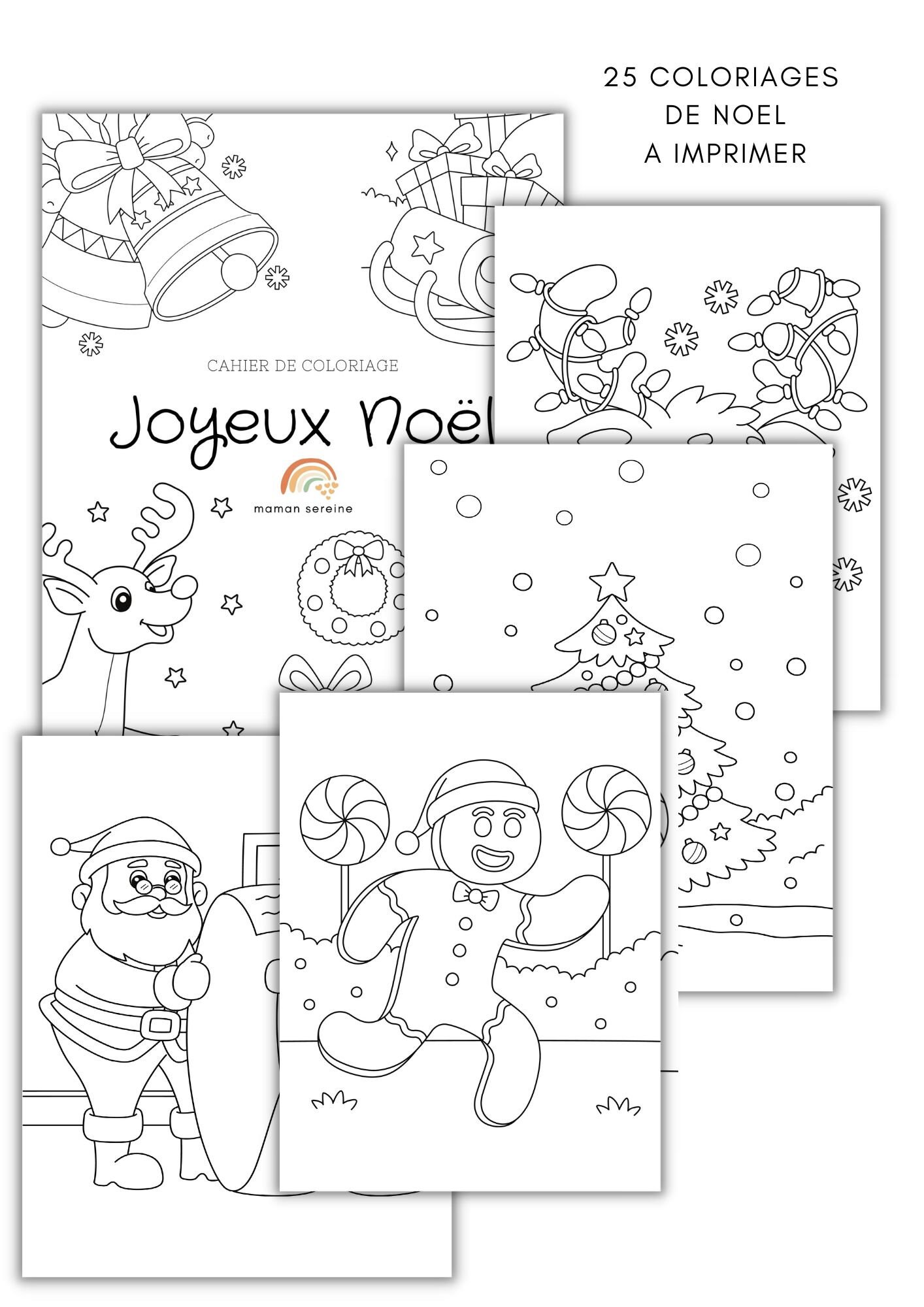 Printable Coloring Book Merry Christmas - Etsy