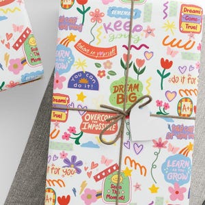 Carta da regalo con scarabocchi motivazionali / Carta da regalo con affermazioni positive / Carta da regalo con citazioni incoraggianti / Regalo di incoraggiamento per la cura di sé