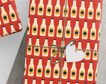 Craft Beer Gift Wrap: Father's Day Party Decor