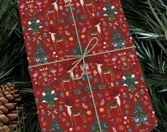 Rentier Urlaub Geschenkpapierrolle, Weihnachtsgeschenkpapierrolle