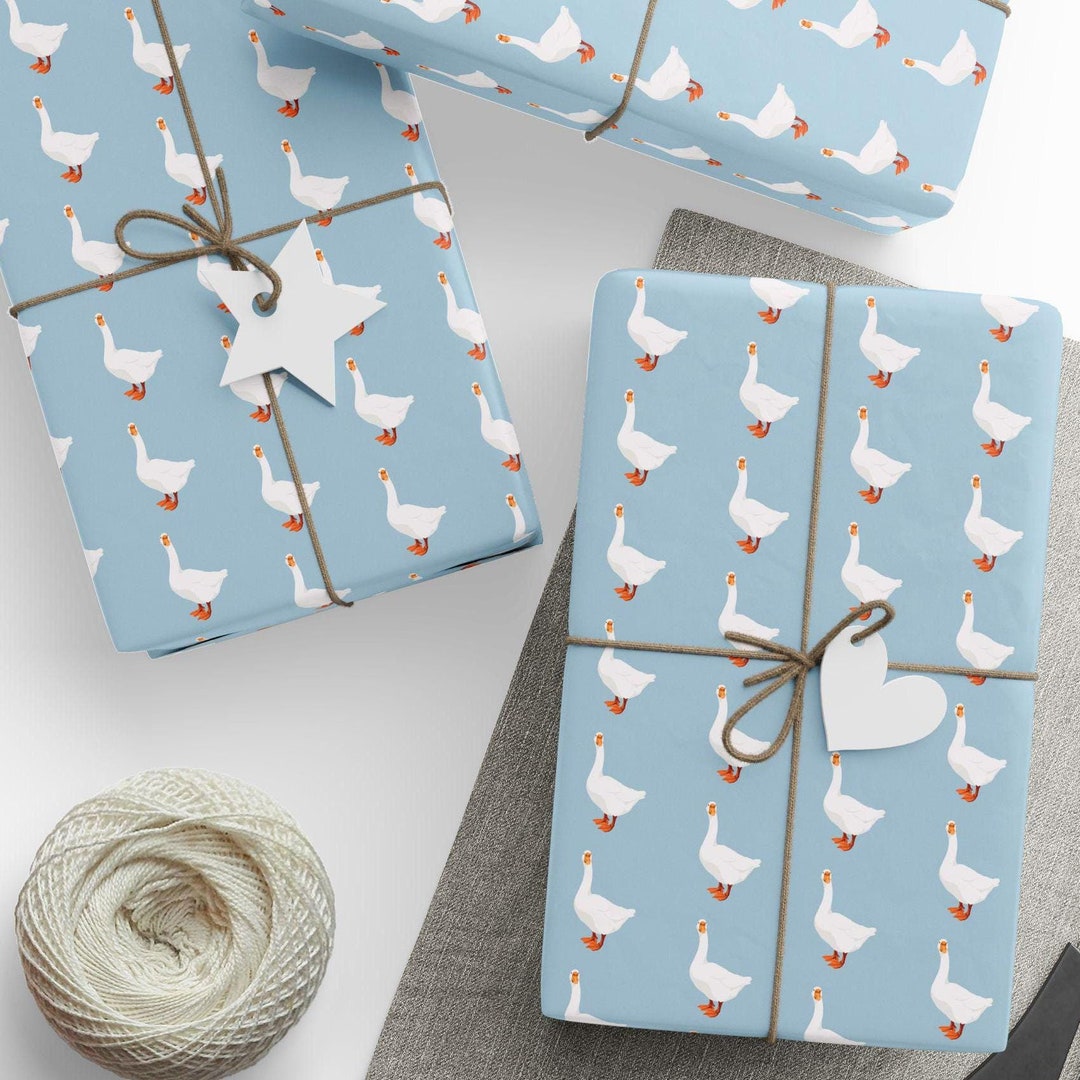 Goose Envelope Funny Silly Goose Wrapping Papers, Animal Gift Wrap, Honking Geese ...